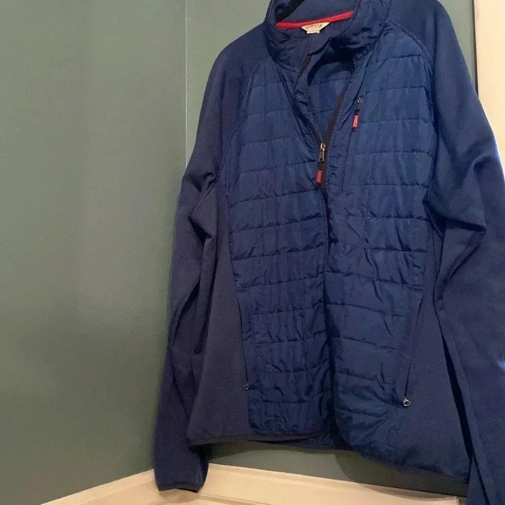 Orvis blue lightweight zip up jacket - men’s  XXL- zip pockets - great condition